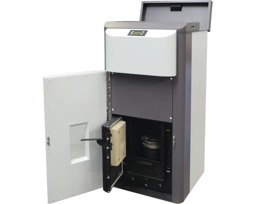 Stufa a pellet Strebel Varan 2.20 – Acciaio grigio – 20 kW – Image 2