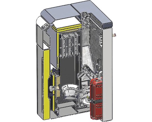 Stufa a pellet Strebel Varan 2.20 – Acciaio grigio – 20 kW – Image 4