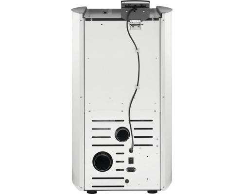 Stufa a pellet Rowi Ovale in acciaio bianco 9,5 kW con WiFi e telecomando – Image 3