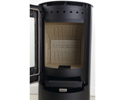 Caminetto Aduro 9 in acciaio nero con cassetto – 6 kW – Image 3