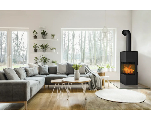 Caminetto Royal Steel Nero 6 kW – Image 2